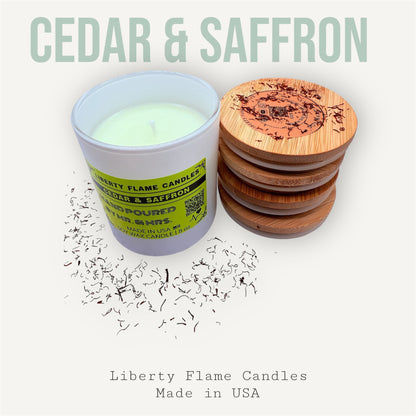 CEDAR & SAFFRON - 10oz GLASS JAR