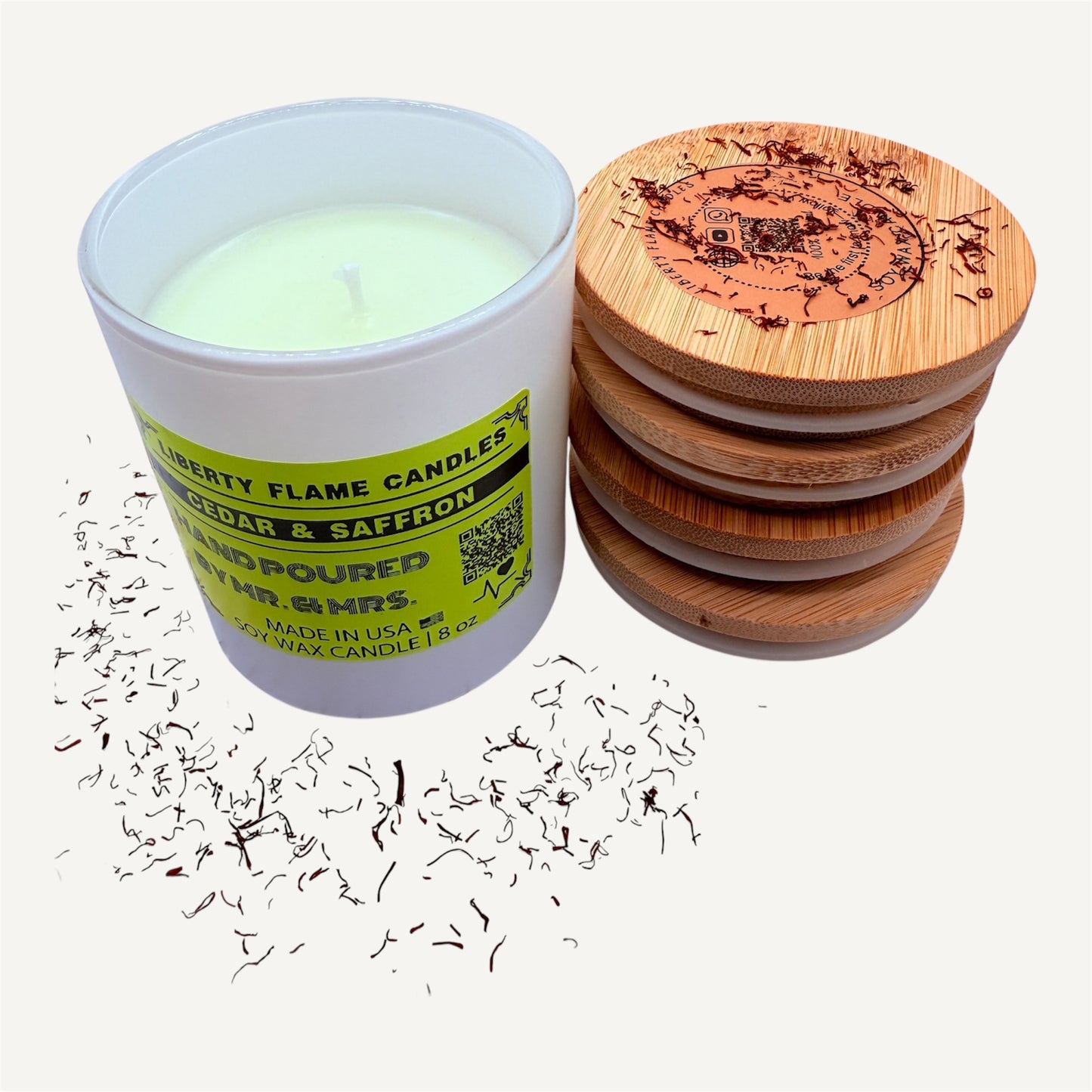 CEDAR & SAFFRON - 10oz GLASS JAR