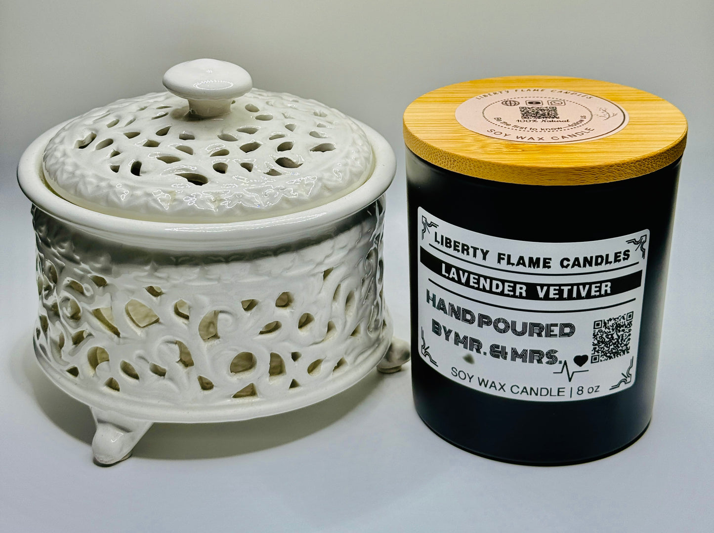 LAVENDER VETIVER - 10oz GLASS JAR