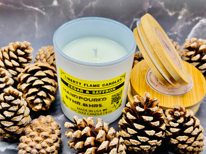 CEDAR & SAFFRON - 10oz GLASS JAR