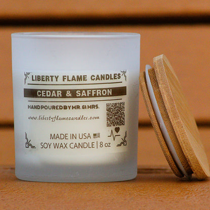 CEDAR & SAFFRON - 10oz GLASS JAR