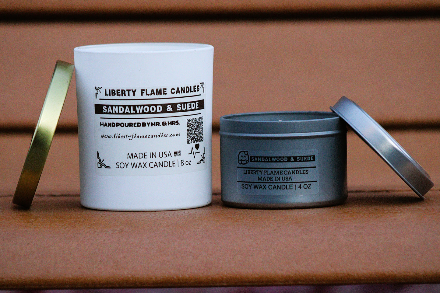 SANDALWOOD & SUEDE - 10oz GLASS JAR