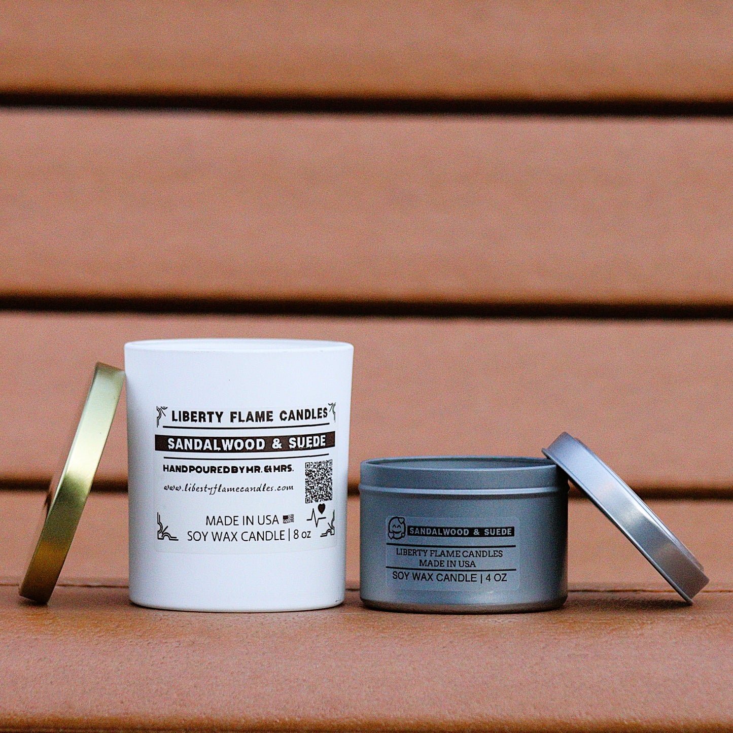 SANDALWOOD & SUEDE - 10oz GLASS JAR